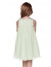 Chiffon Knee Length Flower Girl Dress With Rosebuds